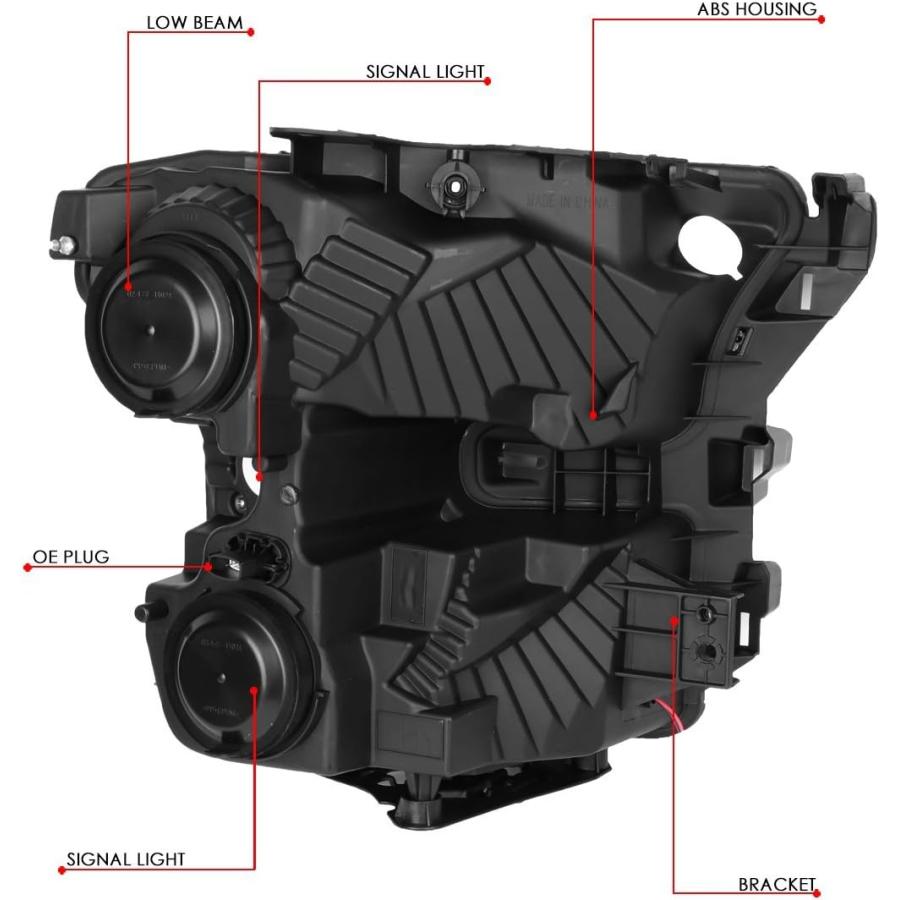 【並行輸入品】DNA Motoring HL-LB-F15015-SM-AM スモークレンズヘッドライト 3D LEDランニングライト付き 交換用 1_2