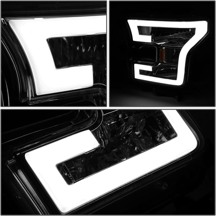【並行輸入品】DNA Motoring HL-LB-F15015-SM-AM スモークレンズヘッドライト 3D LEDランニングライト付き 交換用 1_3