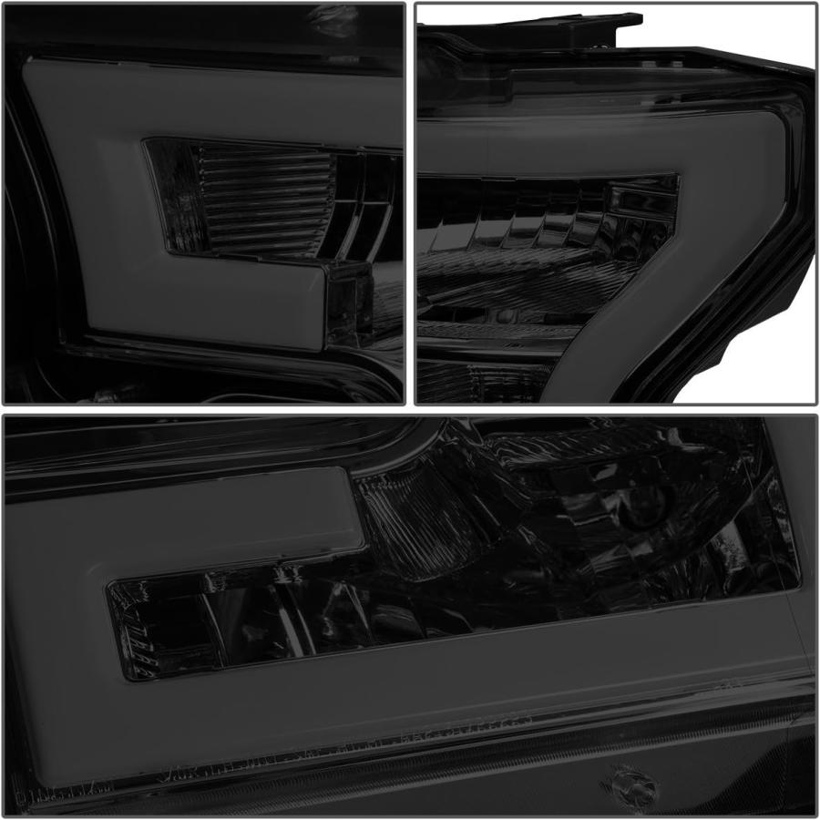 【並行輸入品】DNA Motoring HL-LB-F15015-SM-AM スモークレンズヘッドライト 3D LEDランニングライト付き 交換用 1_4