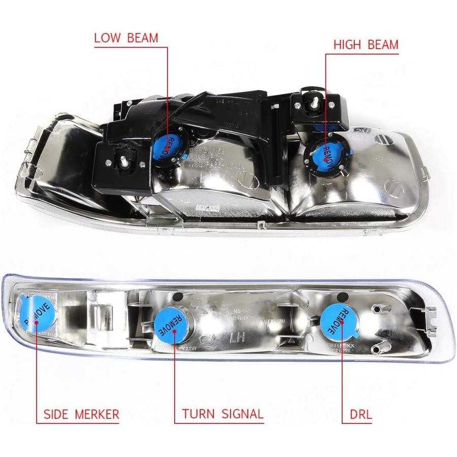【並行輸入品】DNAモータリングHL-OH-CS99-4P-CH-CL1ヘッドライト（運転席側＆助手席側）　_3