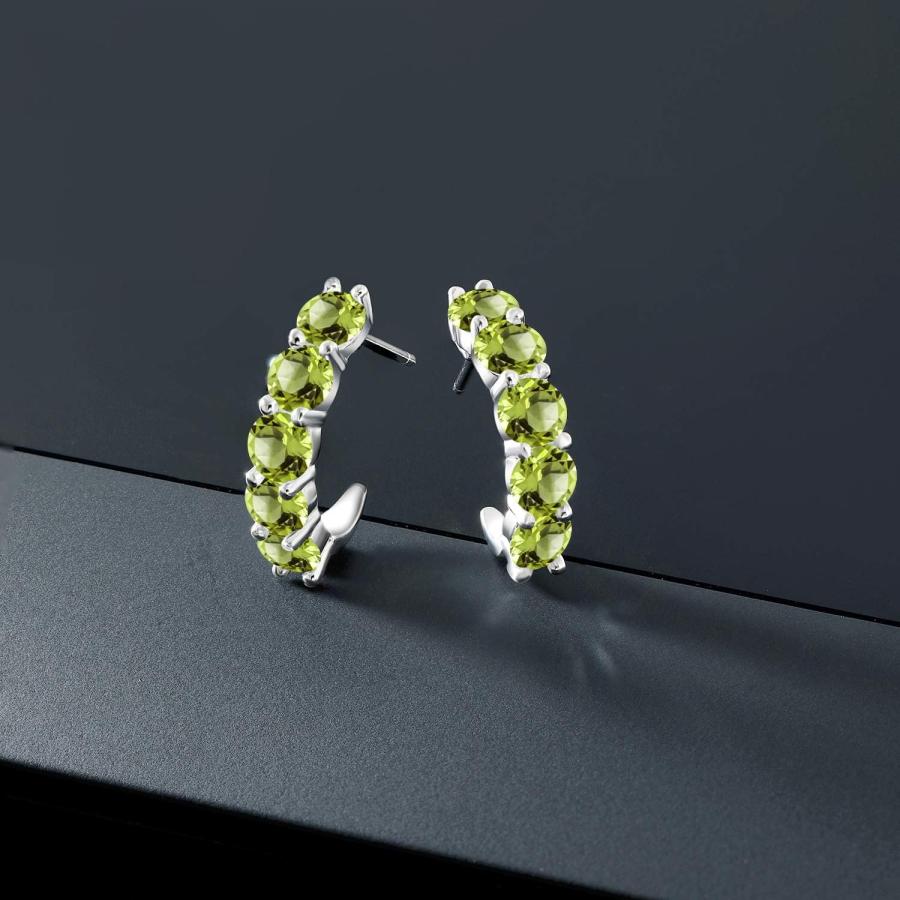 並行輸入品】Gem Stone King 3カラット 天然石 ペリドット ピアス 