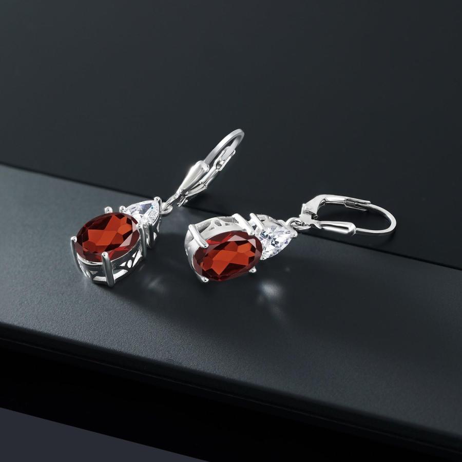 【並行輸入品】Gem Stone King 5カラット 天然 ガーネット ピアス レディース シルバー925 1月 誕生石　_3