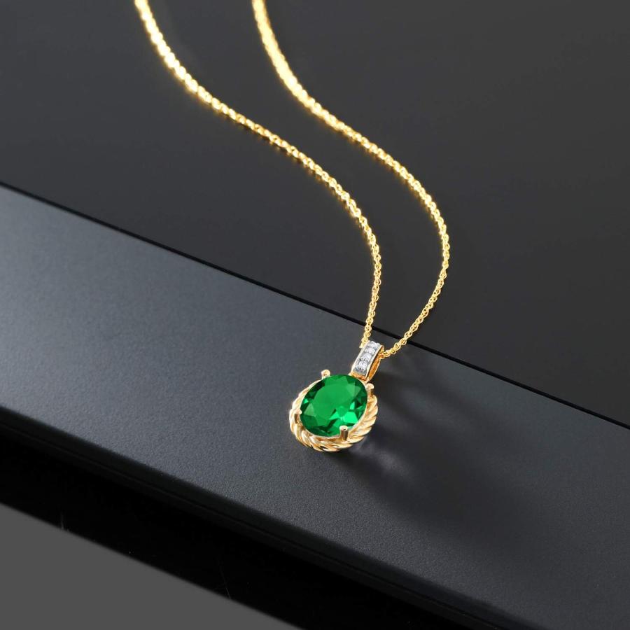 R*い様 Gem Stone King エメラルド　ペンダントネックレス Amazon | [Gem Stone King] 6.52カラット ナノエメラルド