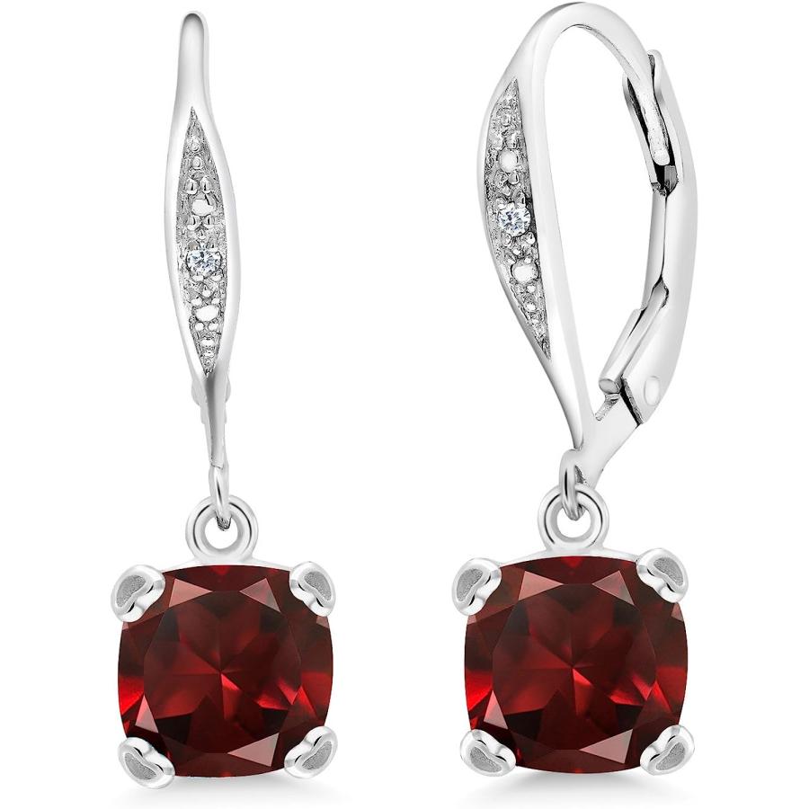 並行輸入品】Gem Stone King 3.71カラット 天然 ガーネット ピアス 