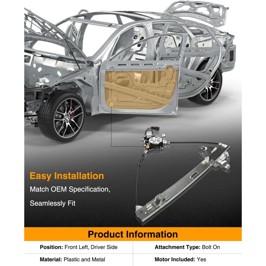 【並行輸入品】a-premium電源ウィンドウレギュレータwithモーターfor Chevrolet Impala 2000 20