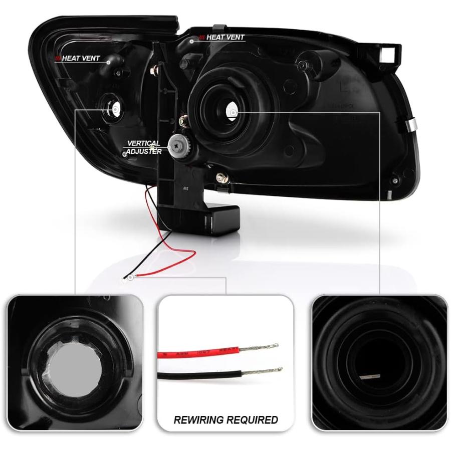 【並行輸入品】ACANII - 2001-2004 トヨタ タコマ ピックアップ LED DRL ヘッドライト 2イン1 コーナーヘッドランプ ドライ