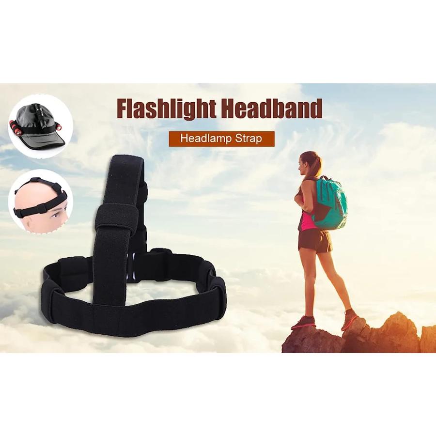 【並行輸入品】Tbest ヘッドランプ交換用ストラップ、懐中電灯ヘッドバンドヘッドランプ、LEDヘッドランプハンズフリー懐中電灯ヘッドバンドヘッドラン_2