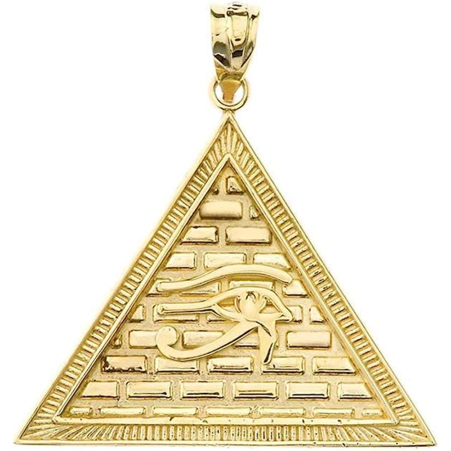 並行輸入品】ホルスの目が付いたユニークな10Kイエローゴールド