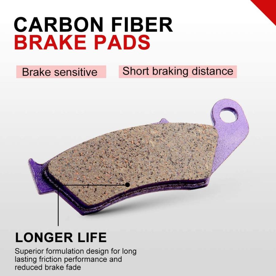 【並行輸入品】CCIYU Front Carbon Fiber Brake Pads Motorcycle Motorbike Replacement