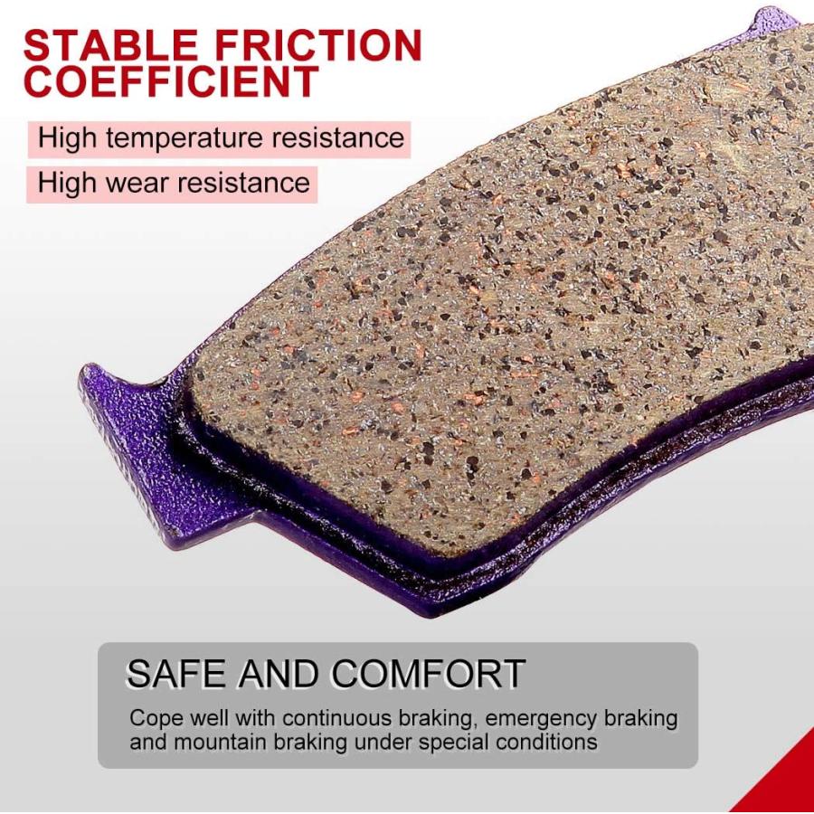 【並行輸入品】CCIYU Front Carbon Fiber Brake Pads Motorcycle Motorbike Replacement