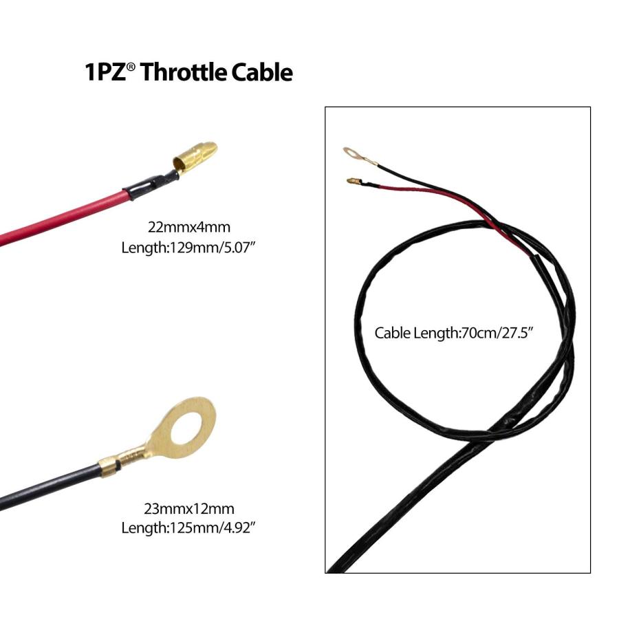 【並行輸入品】1PZ BR2-L02 7/8inch 22mm Handlebar Universal 2 Wires Red Double Killの画像