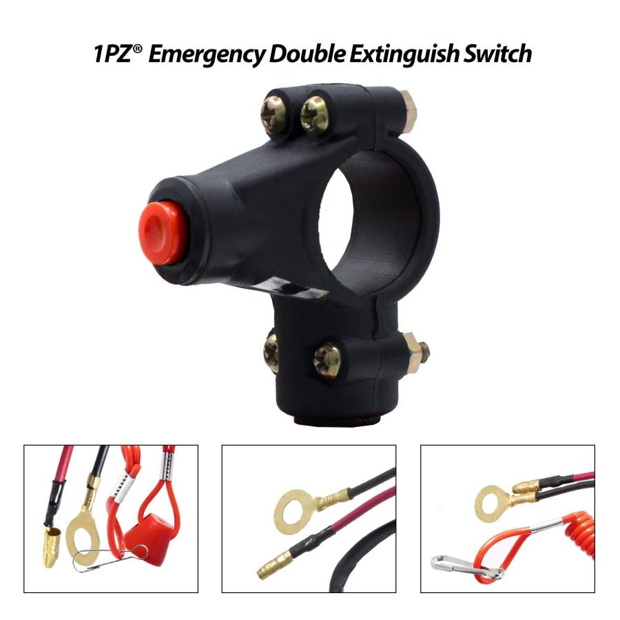 【並行輸入品】1PZ BR2-L02 7/8inch 22mm Handlebar Universal 2 Wires Red Double Killの画像