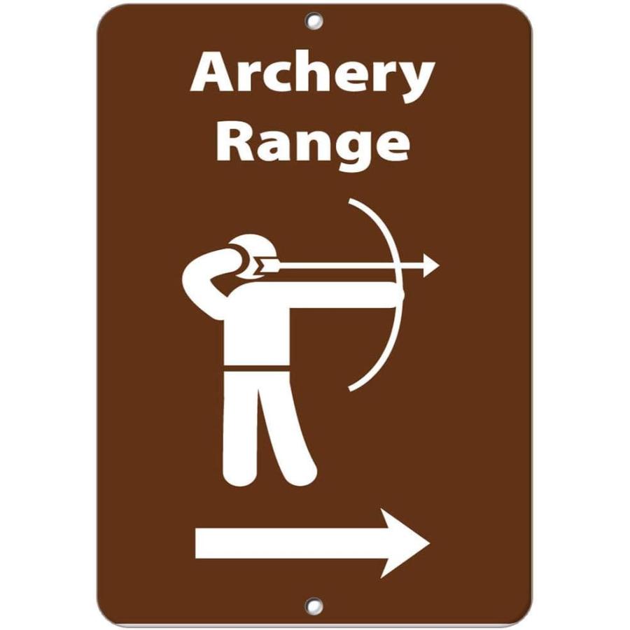 【並行輸入品】Archery Range In Right Activity Sign Park Signs Vinyl Sticker Decal