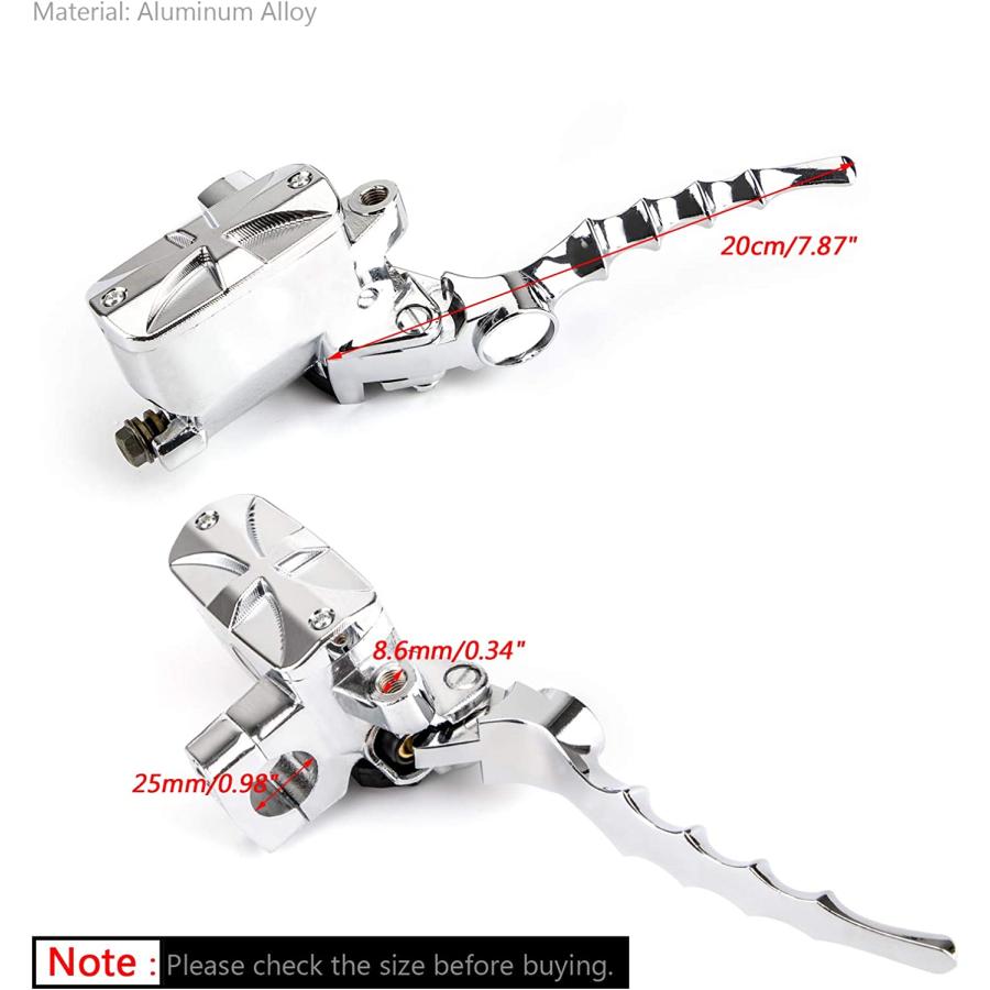 【並行輸入品】Artudatech 1inch 25cm Skull Hydraulic Brake Master Cylinder Clutch L