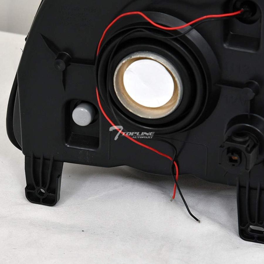 【並行輸入品】Topline Autopart クローム クリア ハウジング ヘイロー LED ヘッドライト NB付き 05-09 フォード マスタンの画像