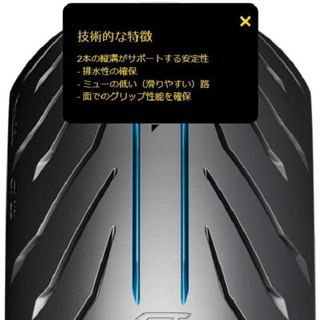 【並行輸入品】ピレリ オートバイ用 ANGEL GT II フロント 120/70 ZR 17 M/C (58W) (A) チューブレスタイプ (TLの画像