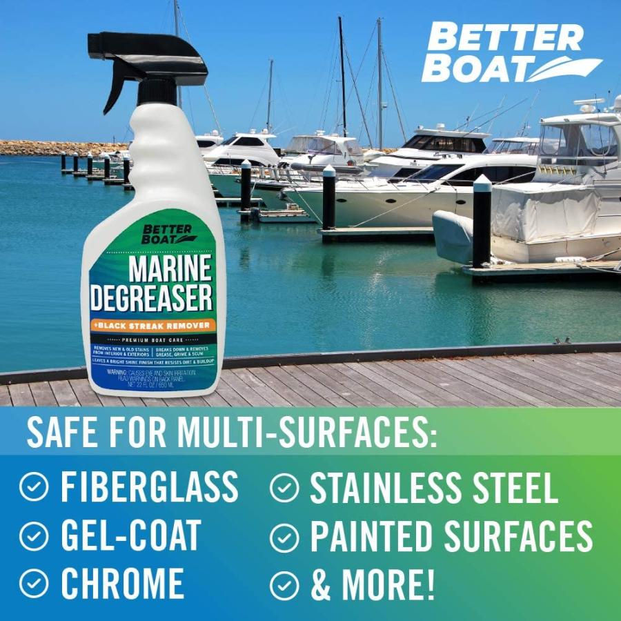 【並行輸入品】Marine Degreaser ブラックストリークリムーバー ファイバーグラスとエンジンディグリーザークリーナー ボートと自動車の画像