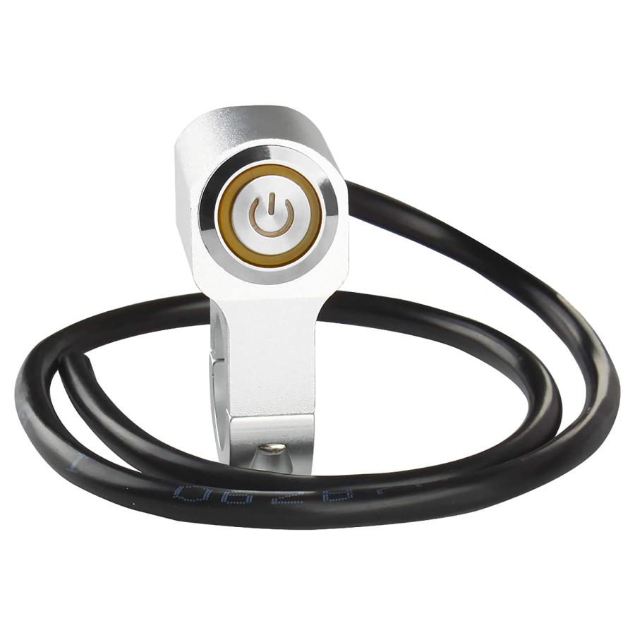 【並行輸入品】Andux Handlebar Switch Latching Switches with Indicator Light for Mo_2