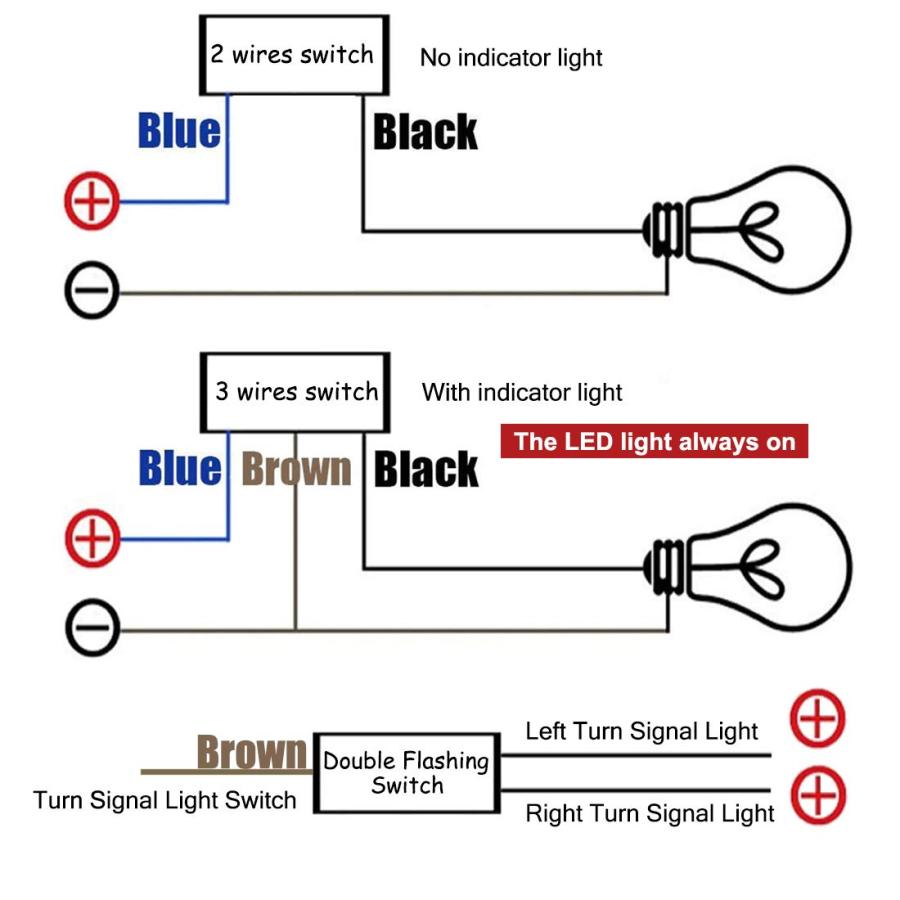 【並行輸入品】Andux Handlebar Switch Latching Switches with Indicator Light for Mo_5
