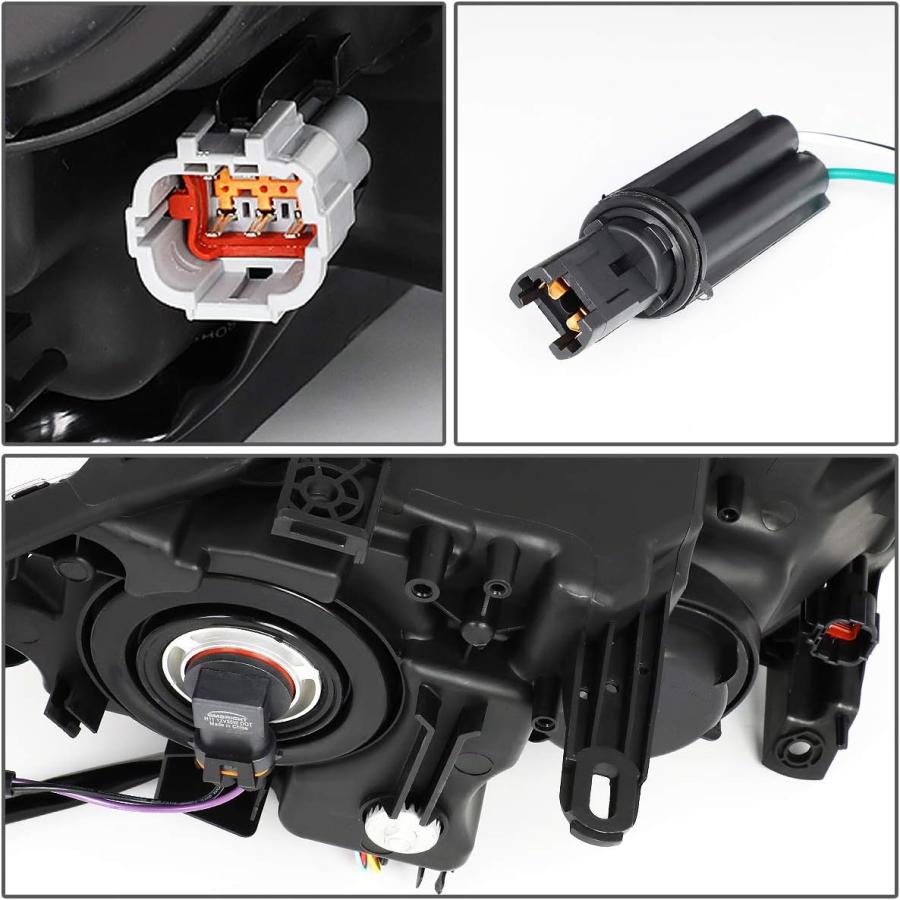 【並行輸入品】DNA Motoring HL-OH-NROG14-BK-CL1 ブラック ハウジングヘッドライト LED DRLストリップ付き 14-_4