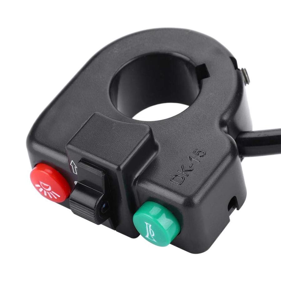 【並行輸入品】3-in-1 バイクスイッチ 防水 オートバイ ヘッドライト ターン スイッチ ホーン ウィンカー オートバイ E-バイク用の画像