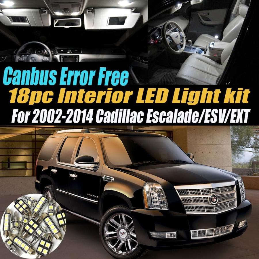 【並行輸入品】18Pc Canbus Error Free Super White 6000K Car Interior LED Light Kit_1