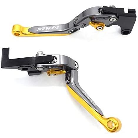 【並行輸入品】ゴールドオートバイアクセサリー 折りたたみ式延長ブレーキクラッチレバーハンドル YAMAHA NMAX155 NMAX125 N-MAX_1