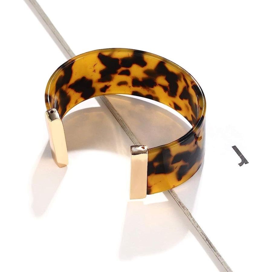 並行輸入品】YOSION べっ甲 ワイドカフバングル レディース アクリル