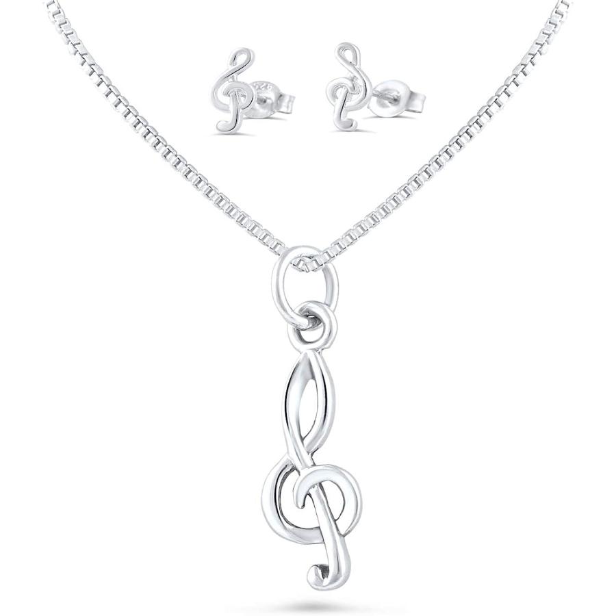 並行輸入品】ト音記号音符ネックレス スターリングシルバー
