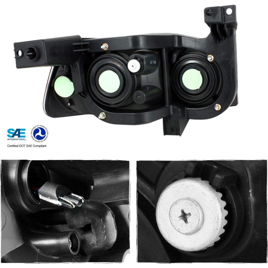 【並行輸入品】AKKON - 2006 2007 2008 2009 Dodge Charger クロムスモークLEDヘッドライト+スモークフォグライの画像