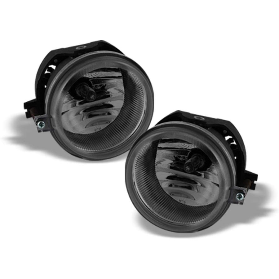 【並行輸入品】AKKON - 2006 2007 2008 2009 Dodge Charger クロムスモークLEDヘッドライト+スモークフォグライの画像