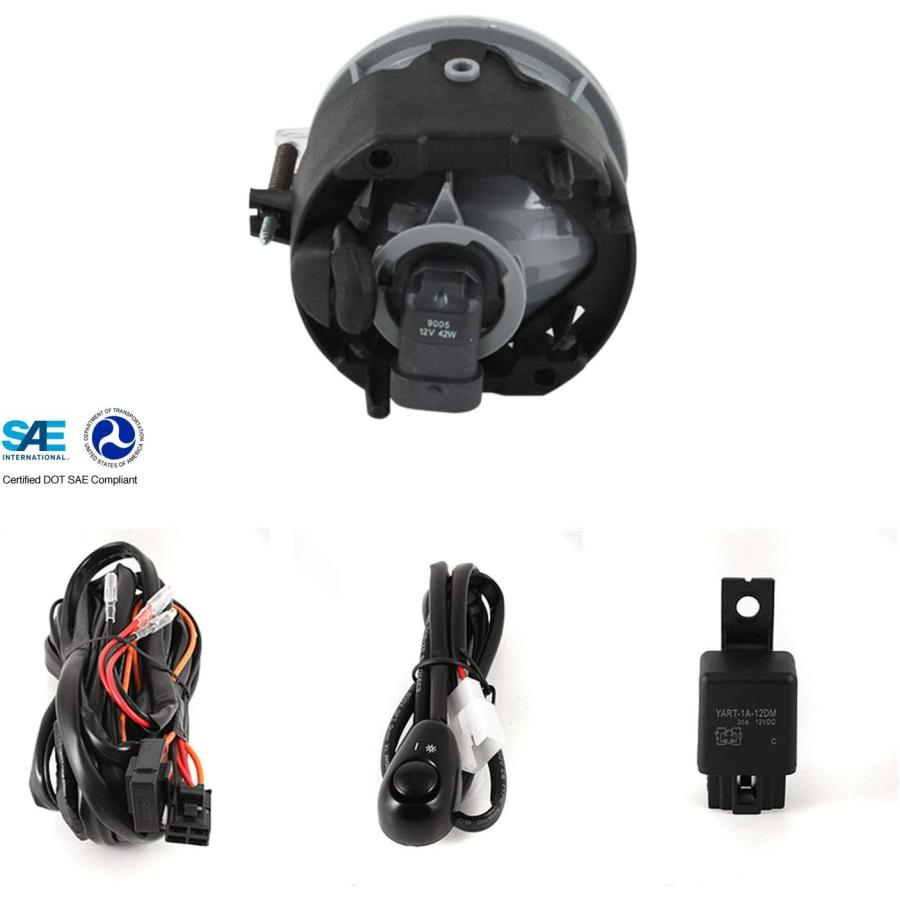 【並行輸入品】AKKON - 2006 2007 2008 2009 Dodge Charger クロムスモークLEDヘッドライト+スモークフォグライの画像