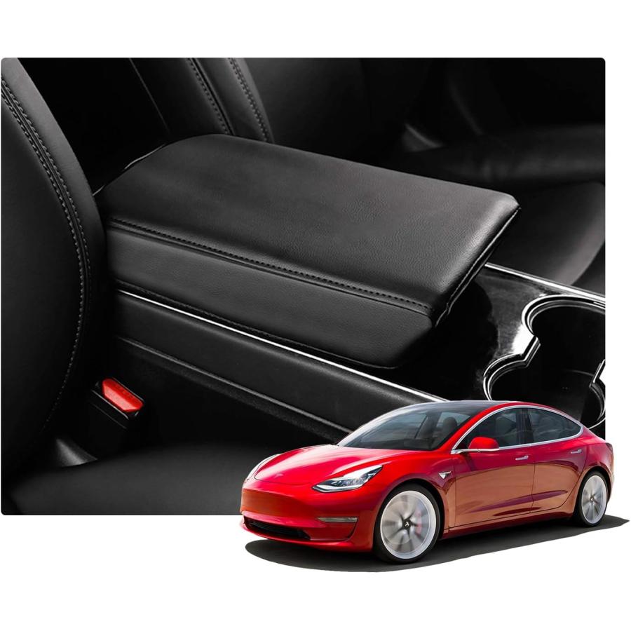 【並行輸入品】R RUIYA Tesla Model 3 Car Accessory Leather Armrest Box ...