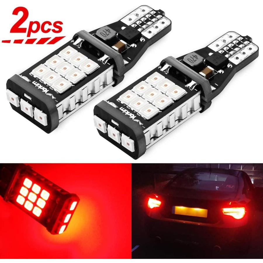【並行輸入品】Yorkim 912 921 LED Backup Light Bulbs Red High Power 2835 21-SMD Ch