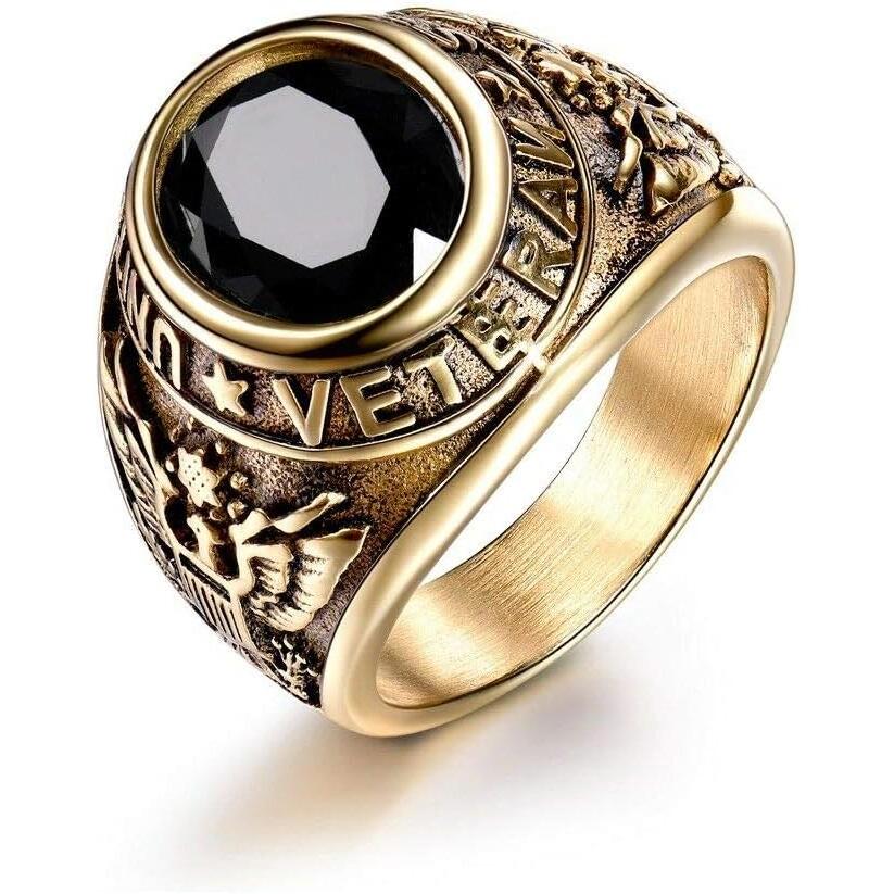 Argent Gleam ブラス 真鍮 オニキス プレイハンド リング 18号 並行輸入品】ジュエリー Maruayfahpratan 米国 退役軍人