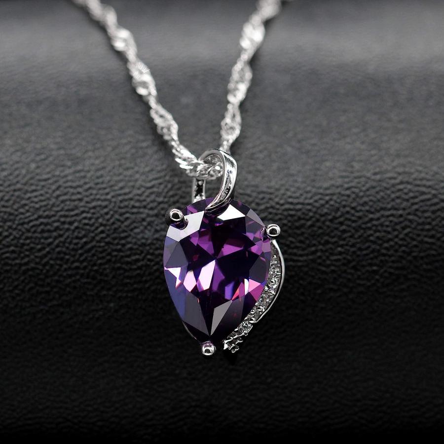 【並行輸入品】Uloveido レディースブルーファッションクリスタルドロップペンダントネックレス イヤリング リング ウェディングジュエリーセット