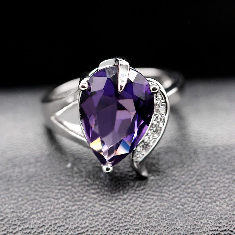 【並行輸入品】Uloveido レディースブルーファッションクリスタルドロップペンダントネックレス イヤリング リング ウェディングジュエリーセット