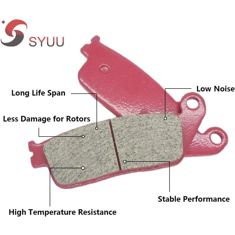 【並行輸入品】S SYUU Motorcycle Front Rear Ceramic Brake Pads Compatible with Hond