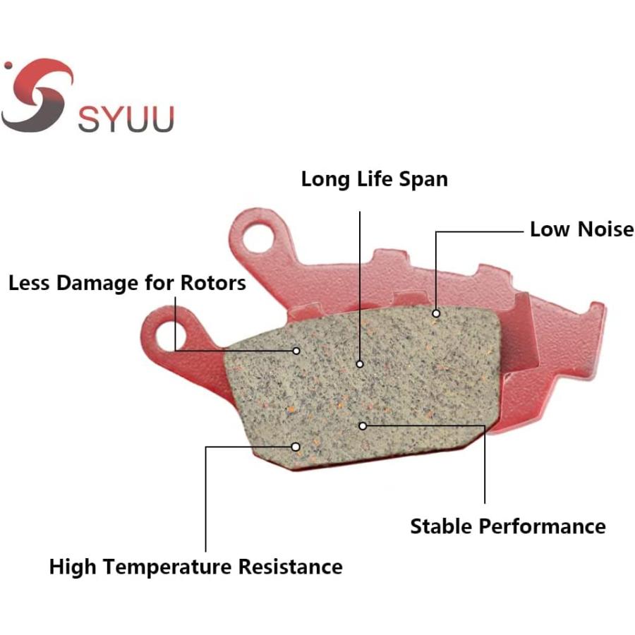 【並行輸入品】S SYUU Motorcycle Front Rear Ceramic Brake Pads Compatible with Hond