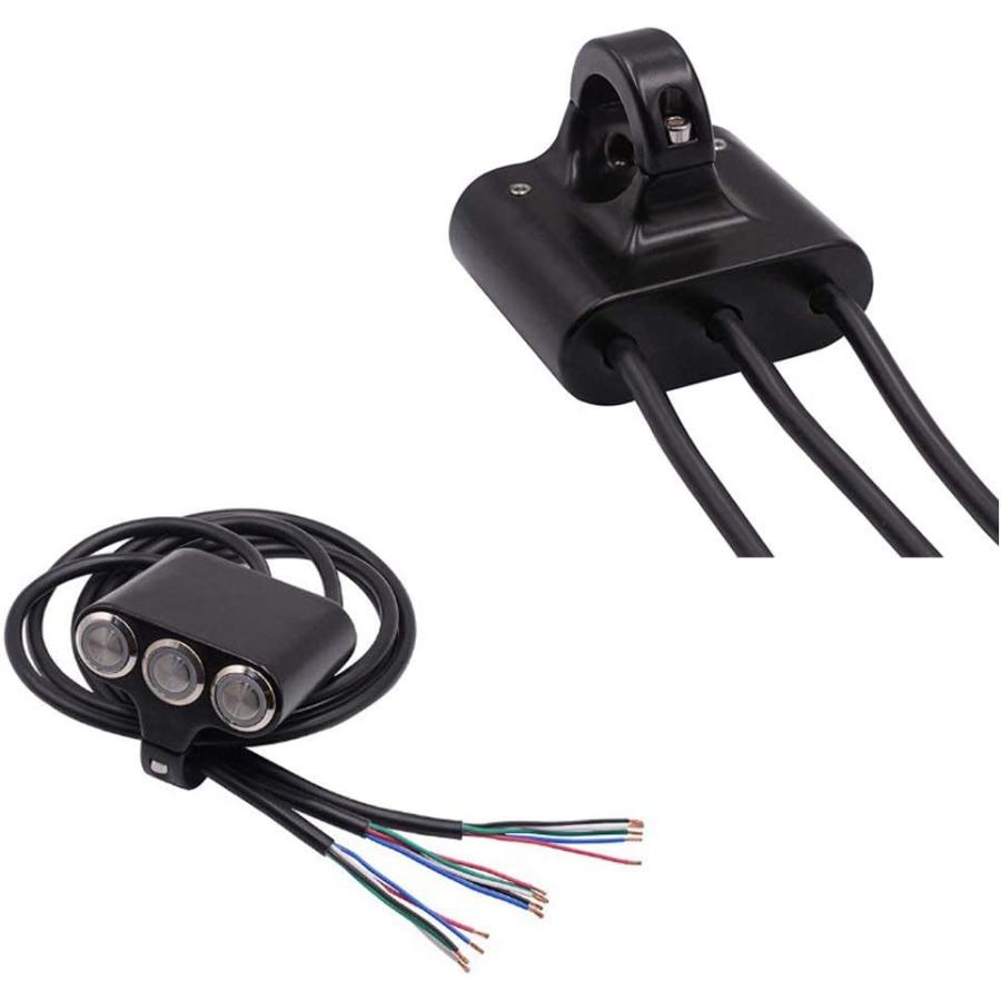 ブランド登録なし - 【並行輸入品】3 Buttons Motorcycle Handlebar Mount Switches  22粍 7/8inch Waterpro