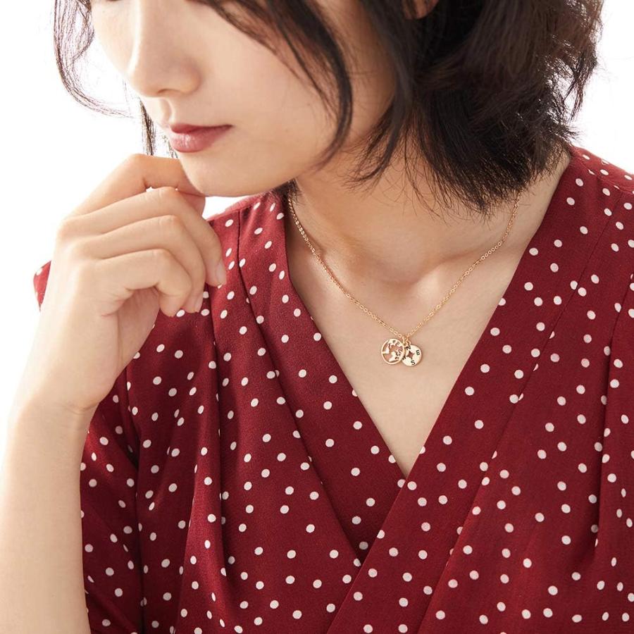 【並行輸入品】Zealmer 優美な世界地図コンパスペンダント BFF ネックレス 親友 卒業ギフト 本物の金メッキ　_3