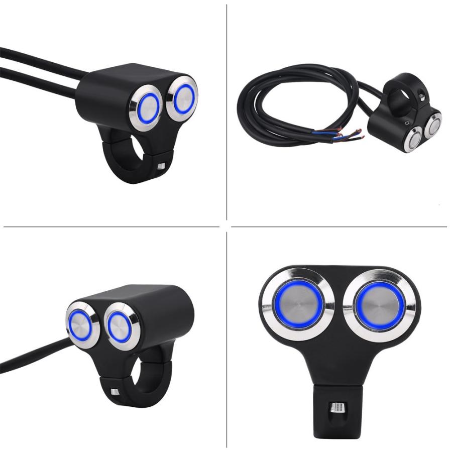 【並行輸入品】Akozon Motorcycle Handlebar Switch 7/8inch 22mm Handlebar with Headlの画像