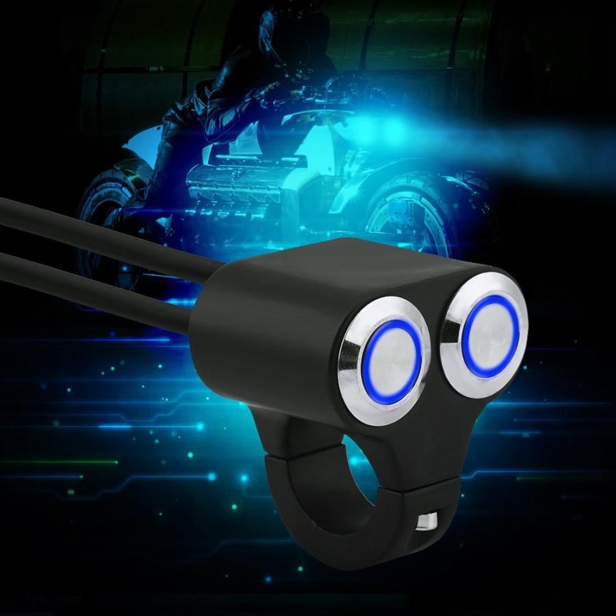 【並行輸入品】Akozon Motorcycle Handlebar Switch 7/8inch 22mm Handlebar with Headlの画像