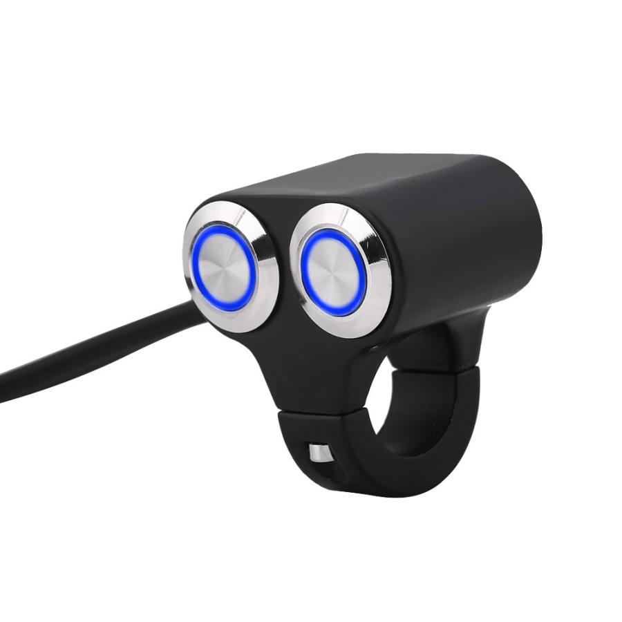 【並行輸入品】Akozon Motorcycle Handlebar Switch 7/8inch 22mm Handlebar with Headlの画像