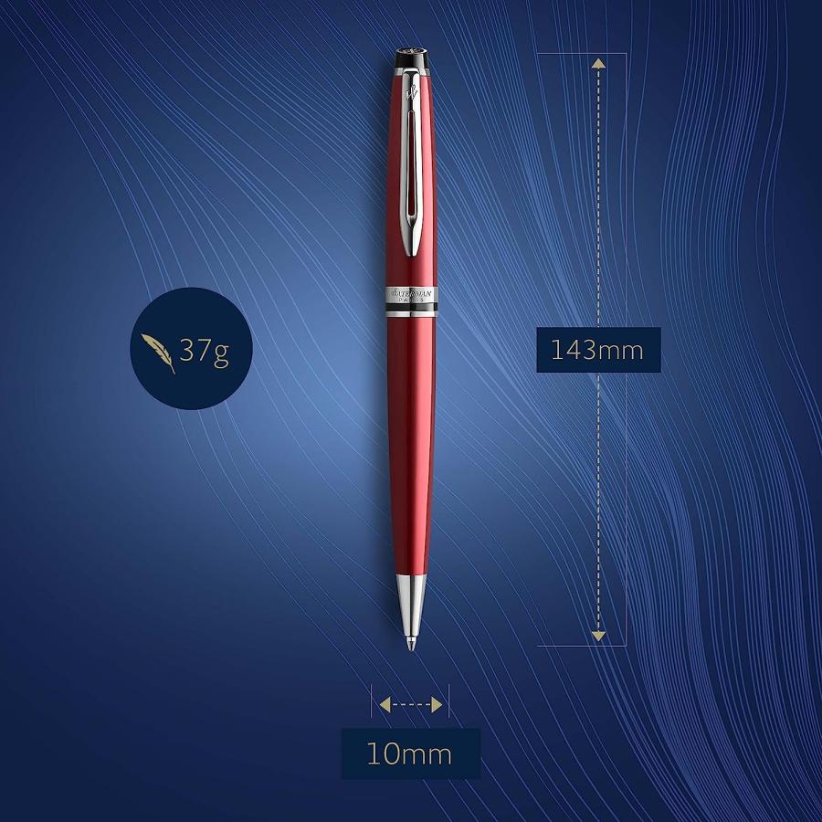 ブランド登録なし - 【並行輸入品】Waterman Expert ボールペン まっ黒い赤いこと クローム刈り込み付き添い人 ミディアムポイント ブルーリフィル付き添い人 差し上げ物ボックス席入り口・入口