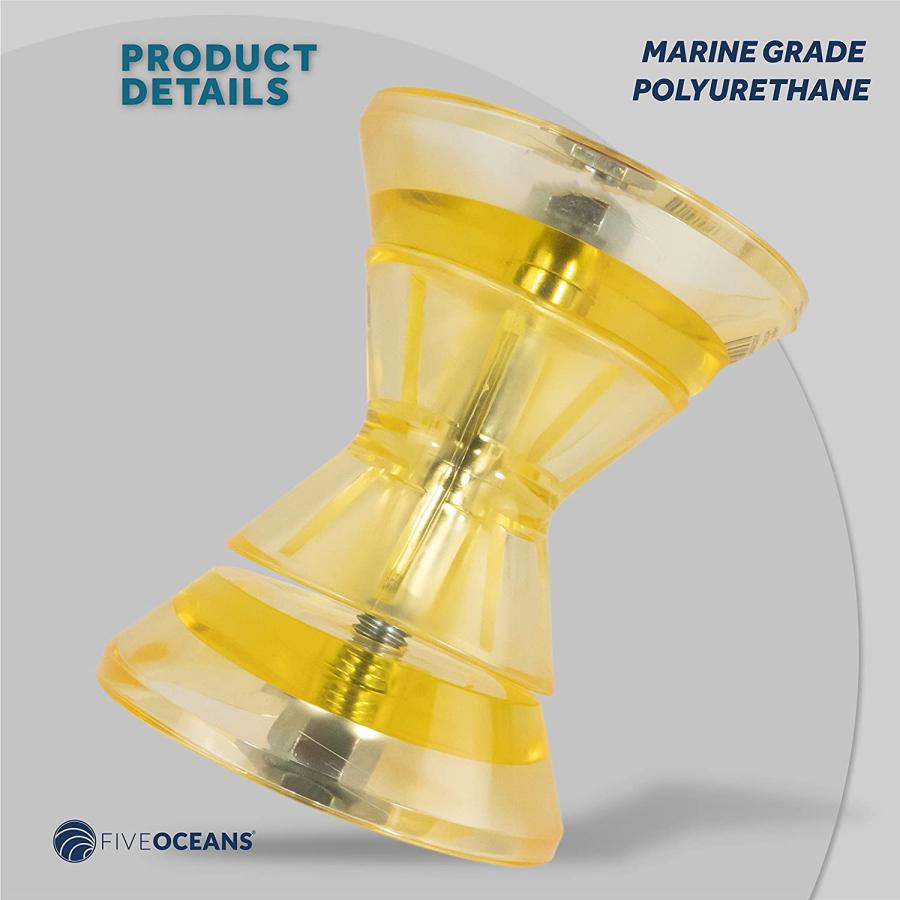 【並行輸入品】Five Oceans FO2457 マリンボートトレーラー イエローボウローラーポリ 3インチの画像