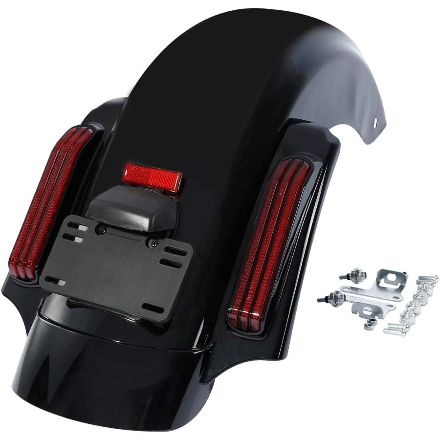 【並行輸入品】XMT-Moto リアフェンダーキット 統合LEDストップ/テール/ウィンカーライト付き ハーレーダビッドソンツーリングモデル 2014の画像