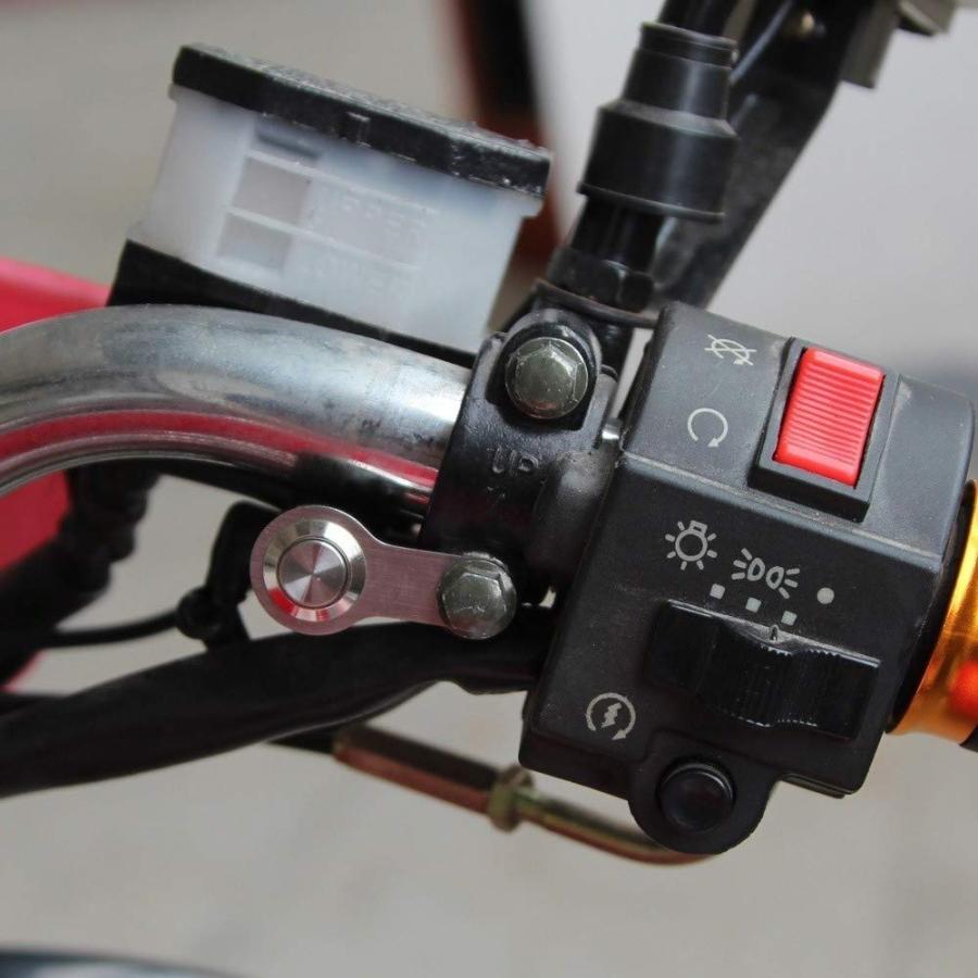 【並行輸入品】RAYANA Universal Stainless Steel LED Motorcycle Switch ON-OFF Handleの画像