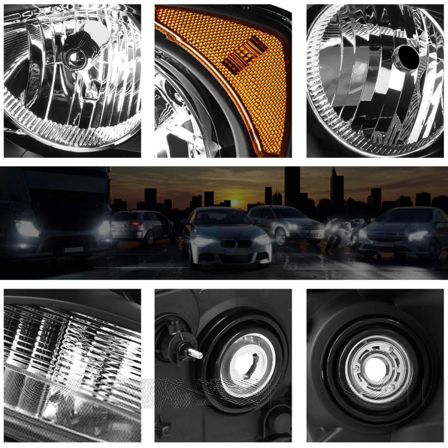 【並行輸入品】PM PERFORMOTOR 交換用ヘッドライトアセンブリ 2個 Dodge Durango 11-13に対応 | ヘッドランプ ブラッの画像