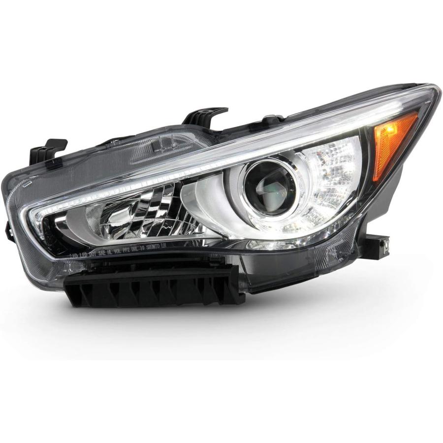 【並行輸入品】AKKON - AFS LEDプロジェクター クローム クリア ヘッドライトドライバー 左側 14 15 16 17の画像